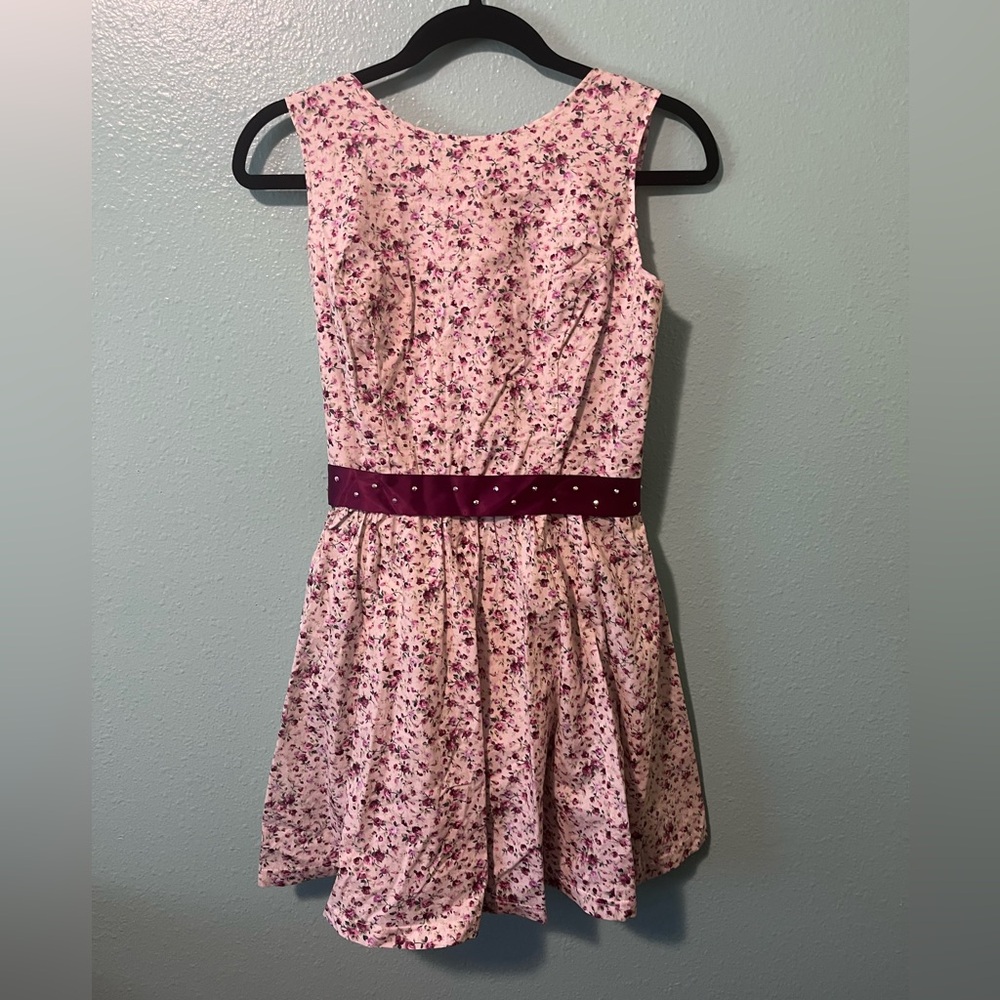 Weissman burgundy floral dress